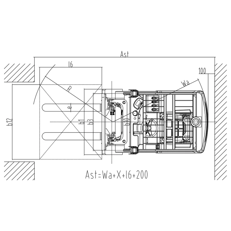 Motostivuitor electric contrabalansat ECV15ET pentru depozit