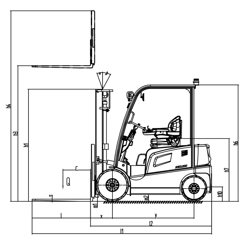 Motostivuitor electric ECV16S-ECV35S cu capacitate de 1600-3500 kg