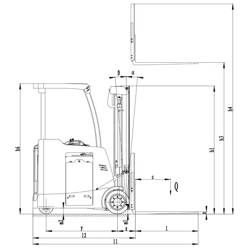 Motostivuitor electric contrabalansat SECV20 cu operare din picioare – imagine 5