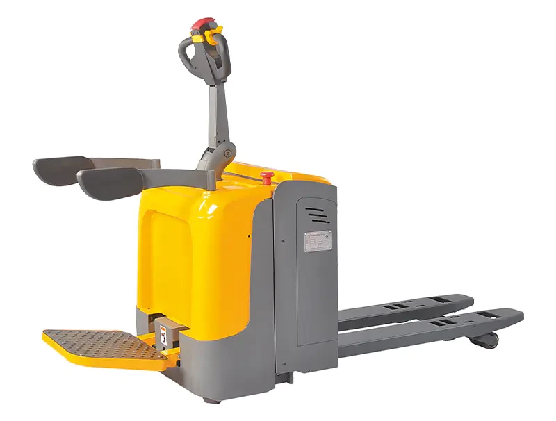 Transpalet electric EPV20-P/EPV25-P cu platformă rabatabilă pentru operator