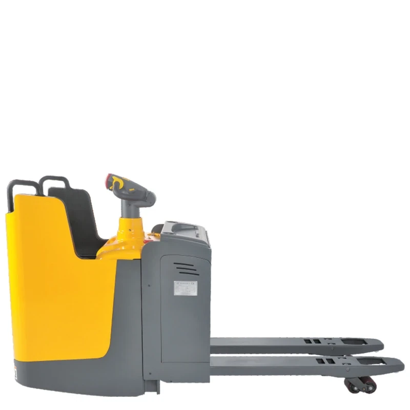 Transpalet electric EPV20ST cu platformă fixă și braț de protecție închis
