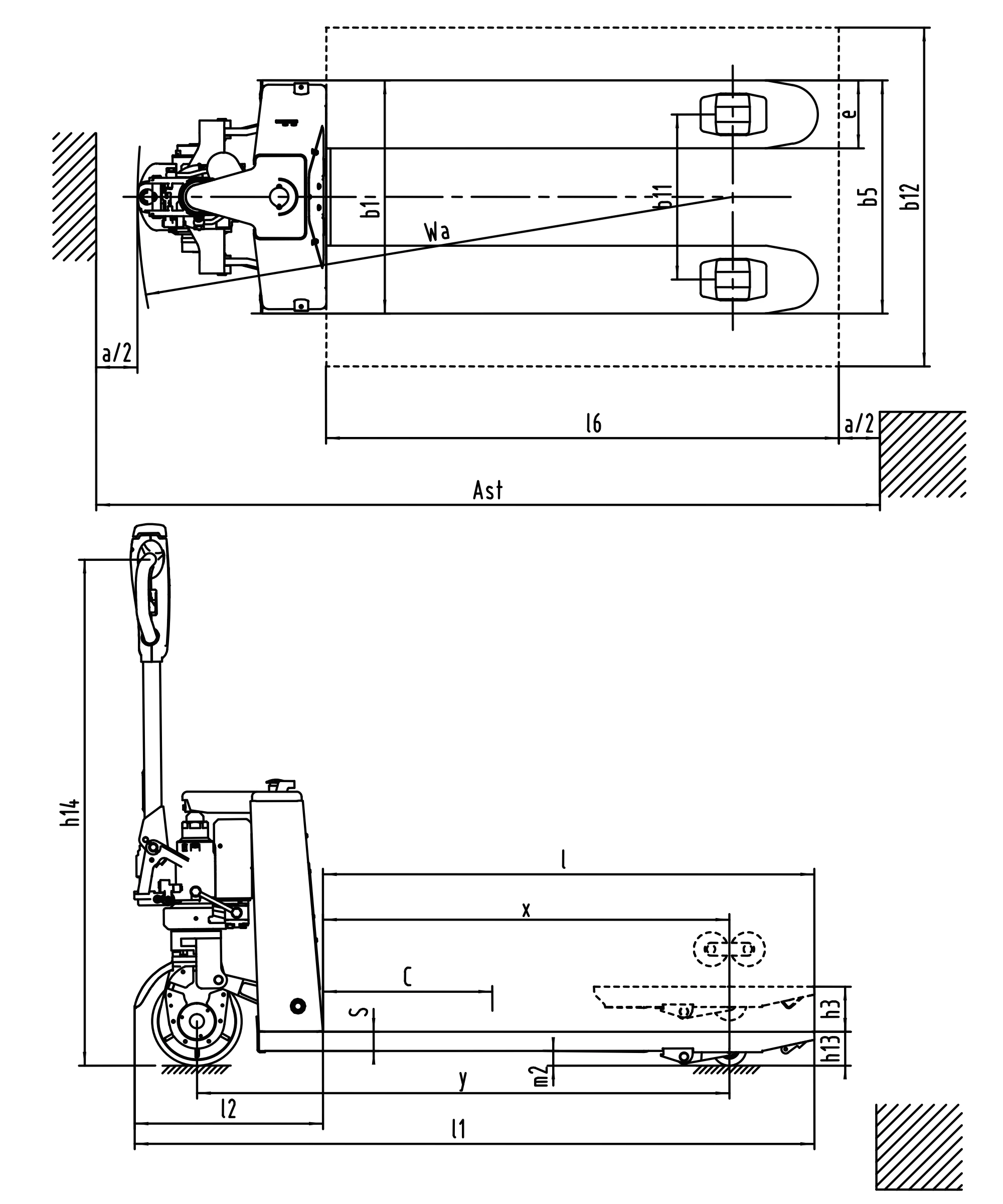 Transpalet electric Li-Ion EPV15 pentru depozite