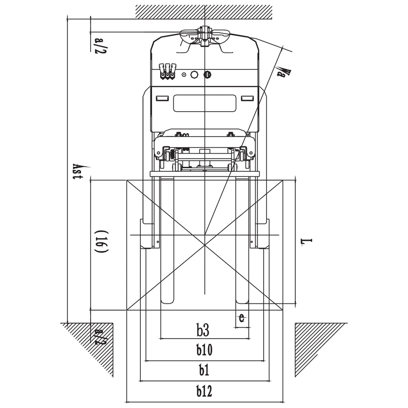 Catargul stivuitorului electric contrabalansat EVVP12C/EVVP15C