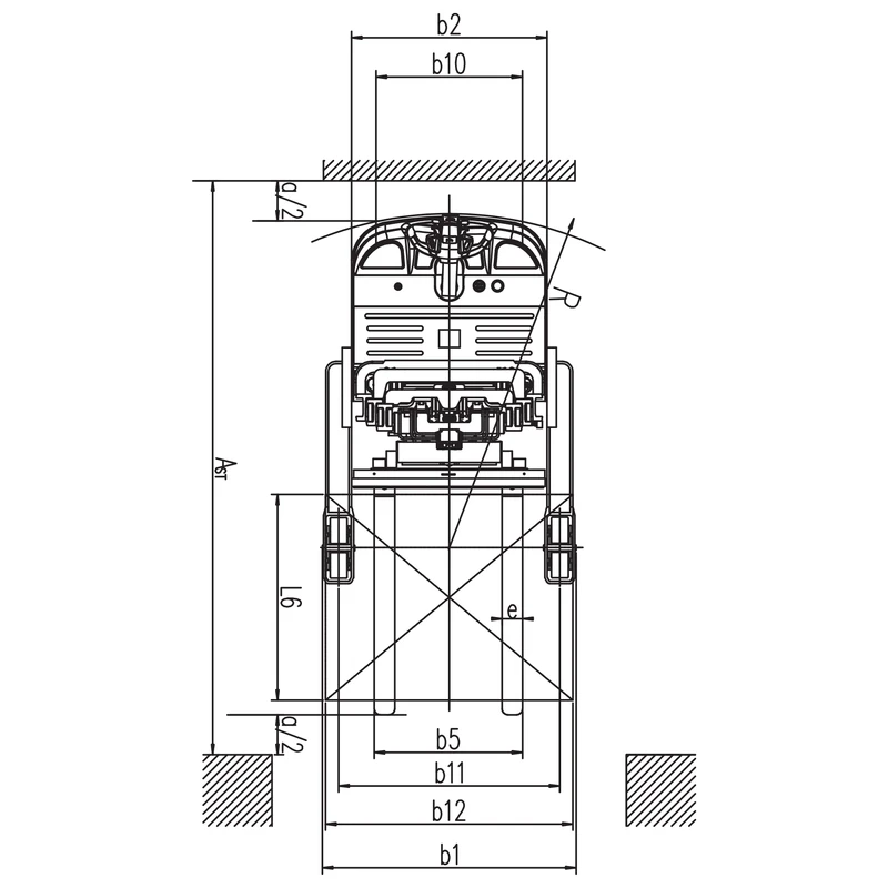 Catargul stivuitorului electric cu catarg retractabil EVV15DDS/EVV20DDS