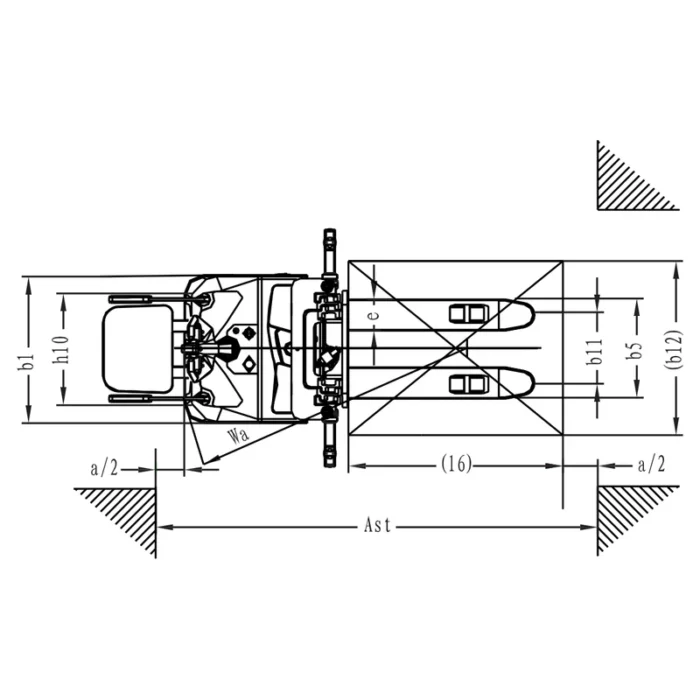 Stivuitor pentru paleți EVV20-P cu motor AC
