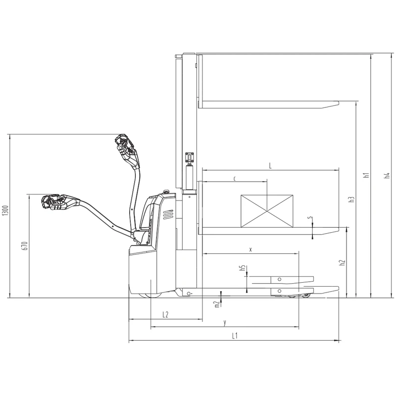 Stivuitor electric cu catarg ESV10-I/ESV12-I pentru manipulare pe două niveluri