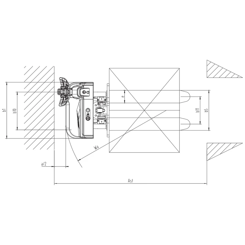 Stivuitor electric cu catarg cu șasiu îngust ESV10-I/ESV12-I