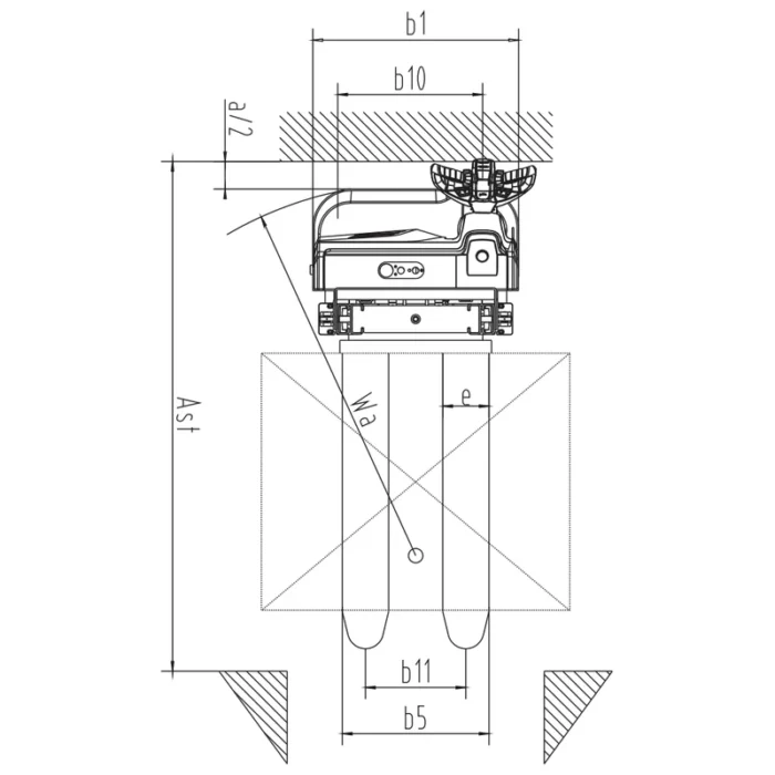 Stivuitor cu catarg electric cu înălțime de ridicare de 1600-3300 mm