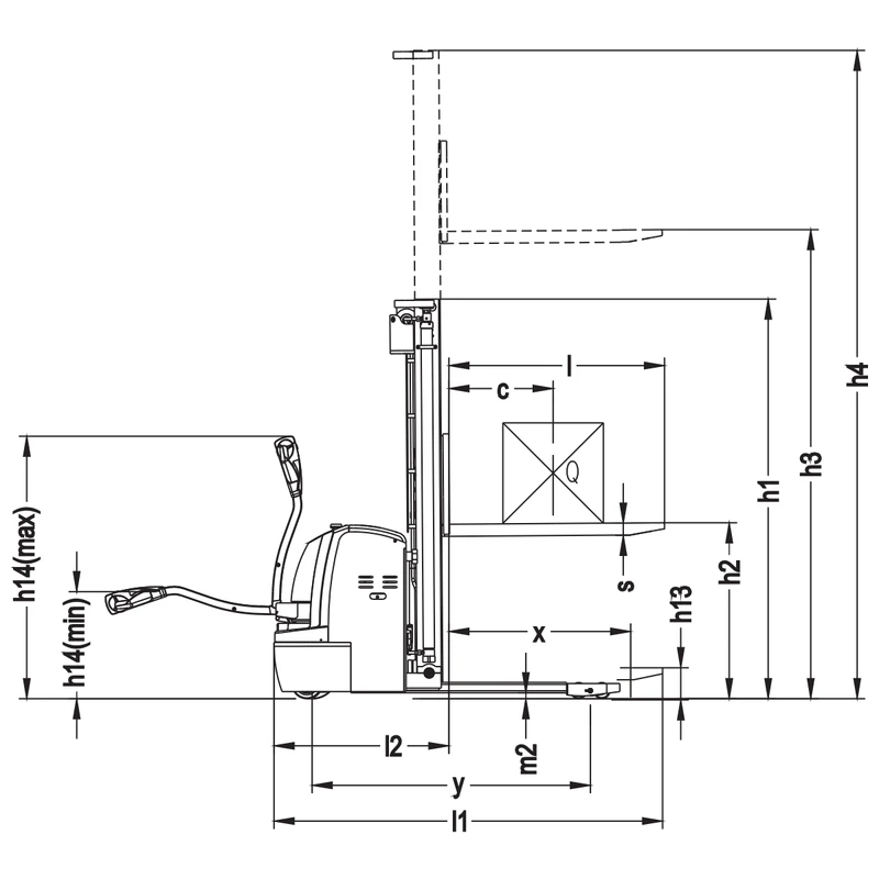 Stivuitor electric cu operator pietonal EVV10/EVV12/EVV15