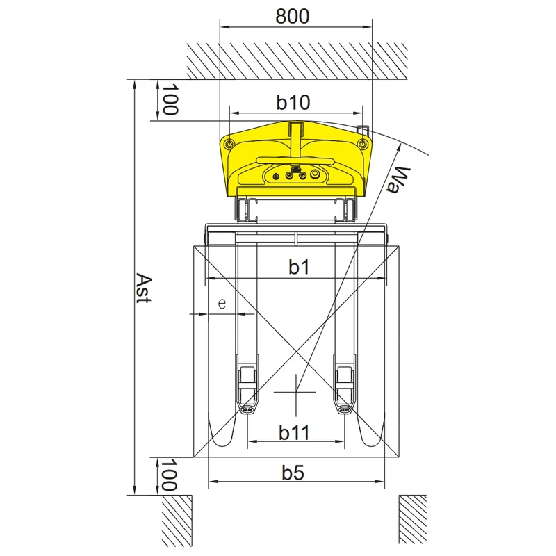 Stivuitor semielectric PEVV10/PEVV15 cu ridicare electrică și deplasare manuală