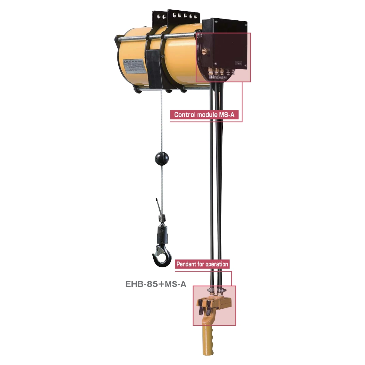 Echilibrator pneumatic ATEX ENDO EHB cu modul MS-A, vedere de detaliu