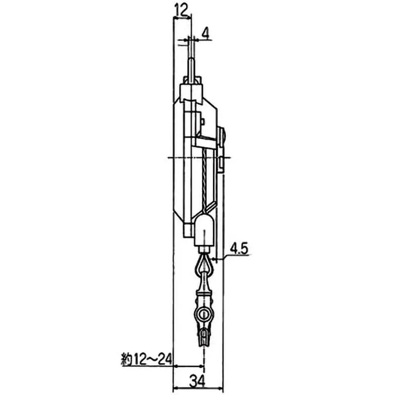 Detaliu echilibrator cu arc ENDO EK-00, capacitate 0,5–1,5 kg