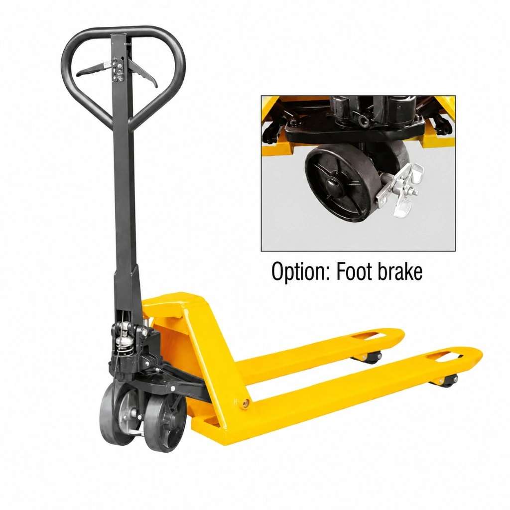 Transpalet manual cu frână (RPV2500K), 2500 kg