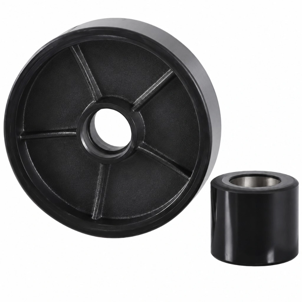 Roți negre din poliuretan pentru transpaletul manual RPV2500PT/RPV3000PT