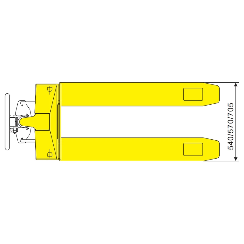 Transpalet cu cântar RPVV2000/RPVV2000P pentru sarcini de până la 2000 kg