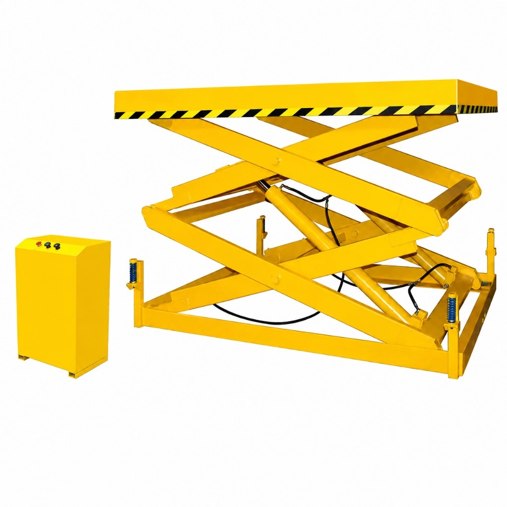 Masă elevatoare pentru sarcini grele, cu foarfecă dublă, 2000 kg