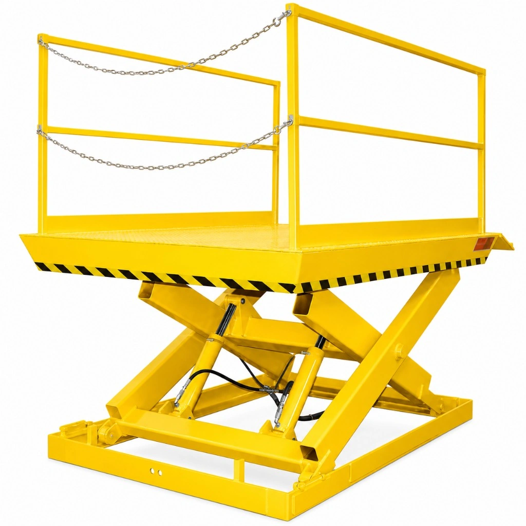 Rampă hidraulică de încărcare HPSU 2700 kg în poziție ridicată