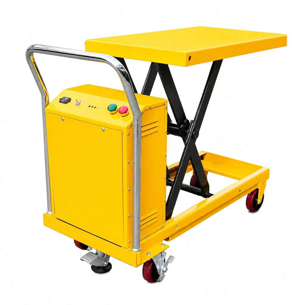 Masă elevatoare mobilă semielectrică cu foarfecă simplă (PMPS500), 500 kg