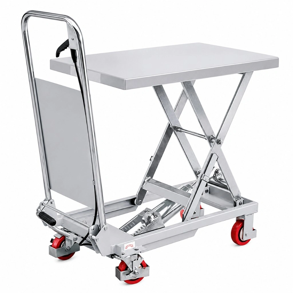 Masă elevatoare mobilă din oțel inoxidabil (MPS150S), 150 kg