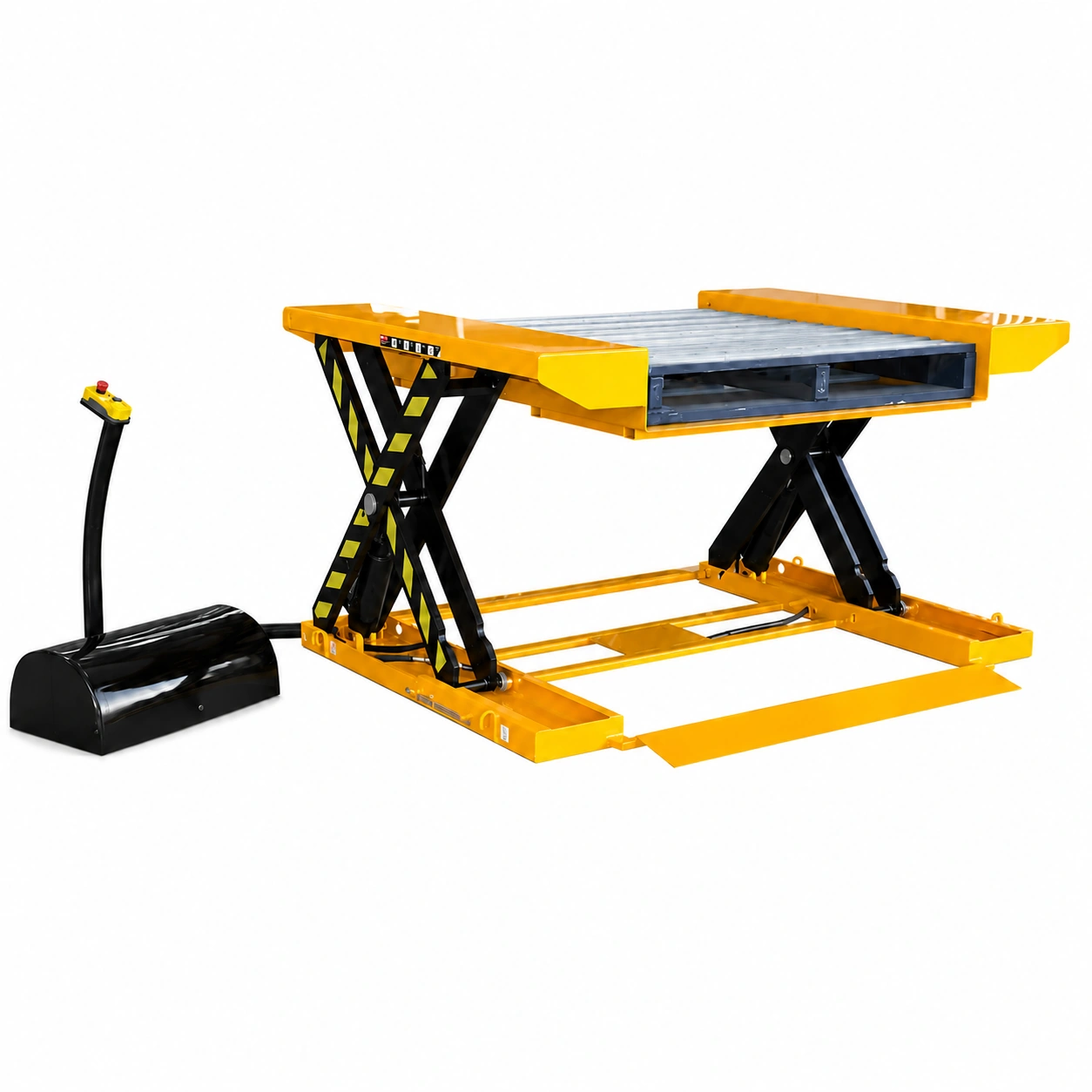 Masă elevatoare cu profil ultra-redus și rampă, 500–1500 kg