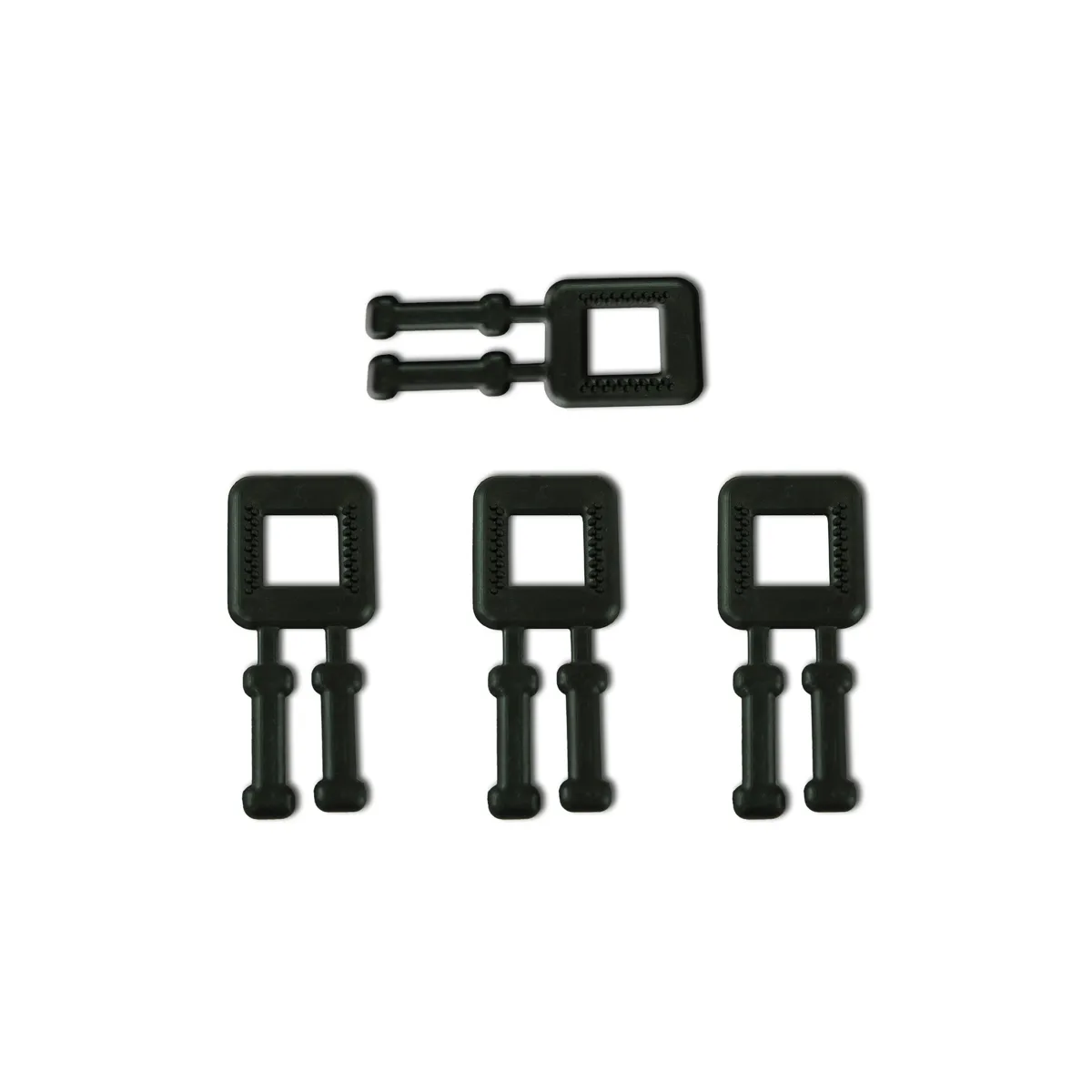 Catarame negre din plastic pentru bandă PP (BUCKLES-4P), 12 mm