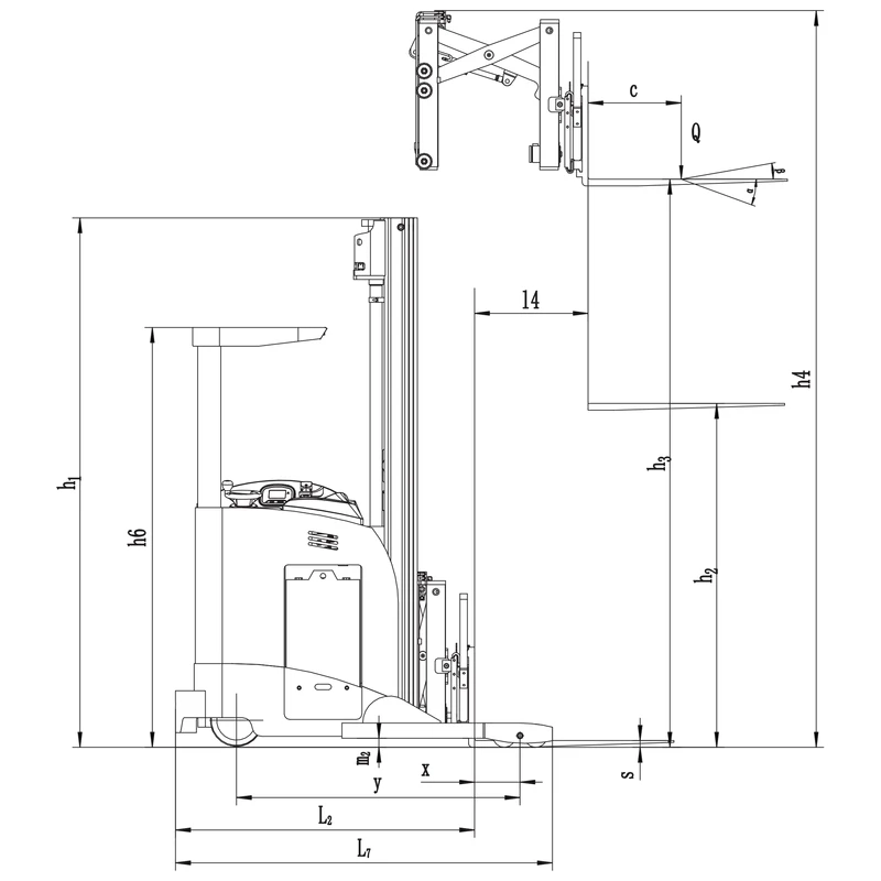 Stivuitor electric cu catarg retractabil REV15DS/REV18DS – imagine 8