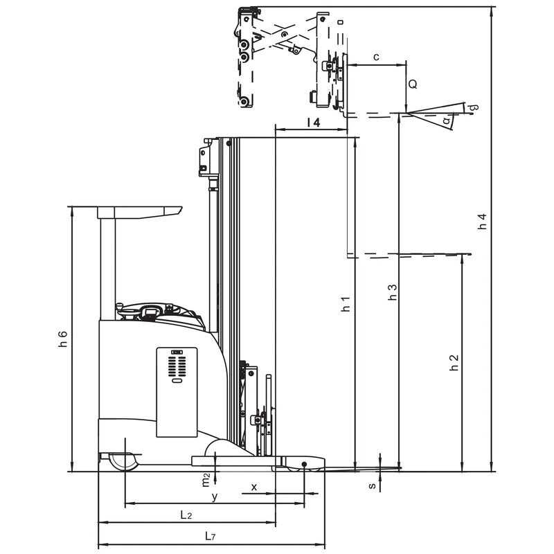 Stivuitor electric cu catarg retractabil REV15DS/REV18DS – imagine 14