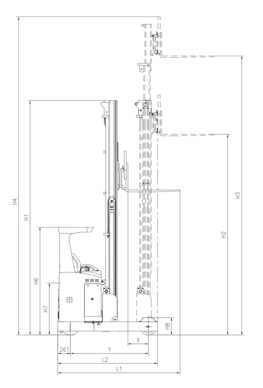 Stivuitor electric cu catarg retractabil REV20, capacitate 2000 kg – imagine 2