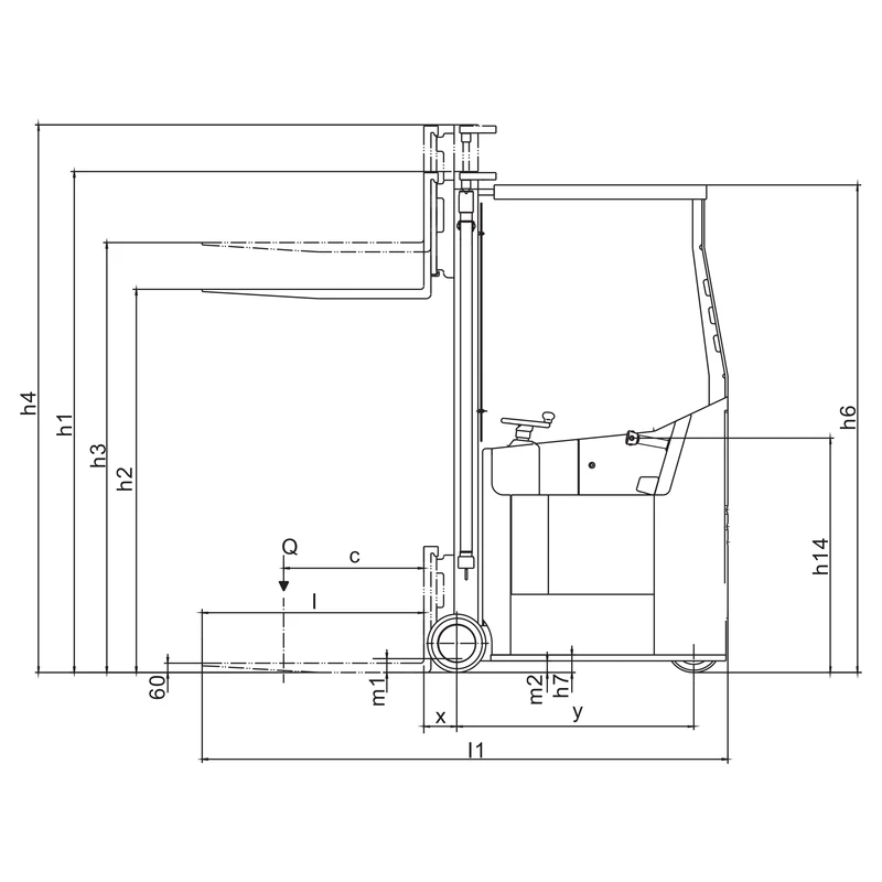 Motostivuitor REV10ST-A/REV10ST-B pentru operare pe culoare înguste