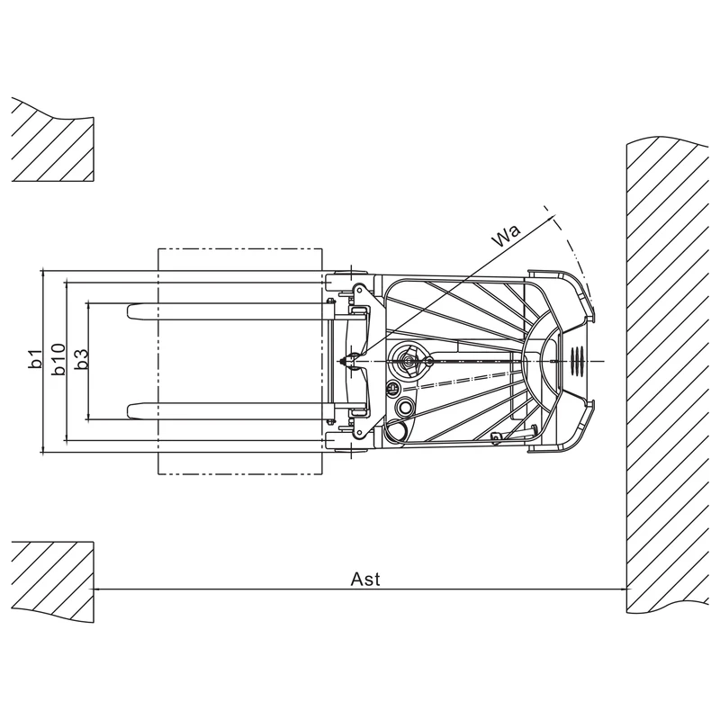 Stivuitor cu catarg retractabil REV10ST-A/REV10ST-B, capacitate 1000 kg
