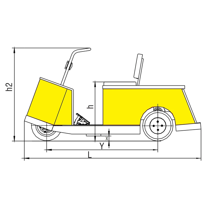 Cărucior electric VEV05 pentru transport în depozit