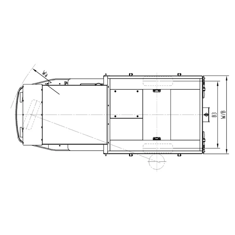 Cărucior electric cu platformă VEV10/VEV15 și rază de virare de 1998 mm