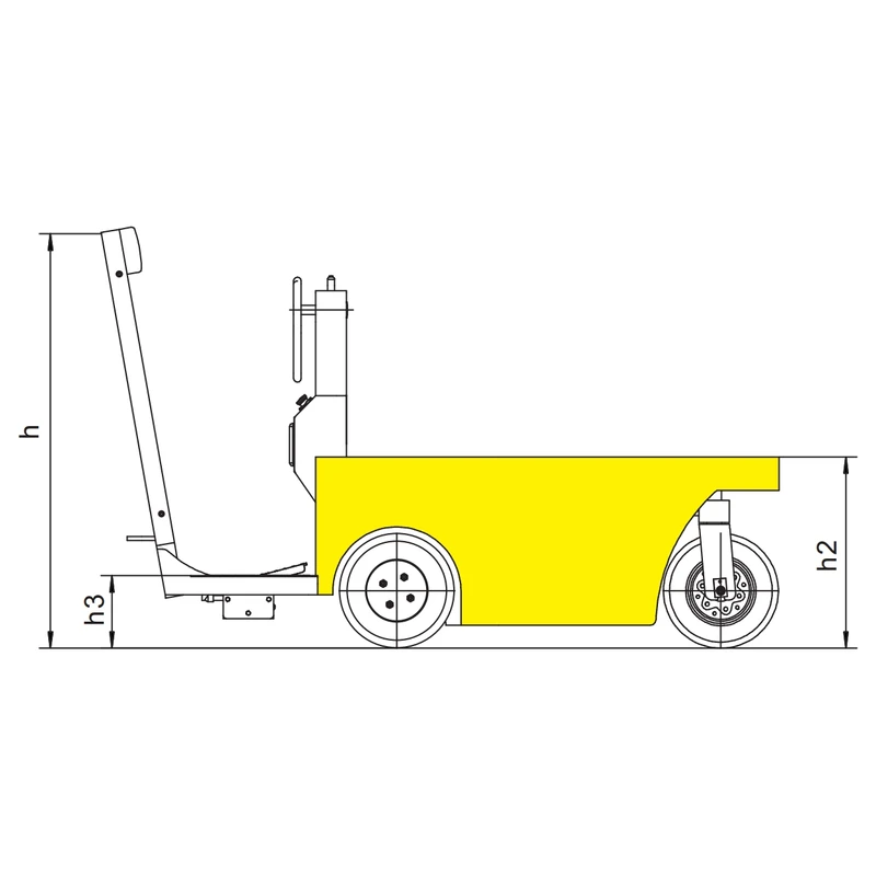 Tractor de remorcare EKV25 cu caroserie îngustă